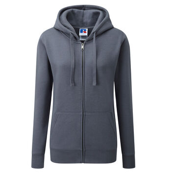 Russell Ladies' Authentic Zipped Hood Convoy Grey