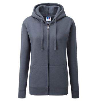 Russell Ladies' Authentic Zipped Hood Convoy Grey