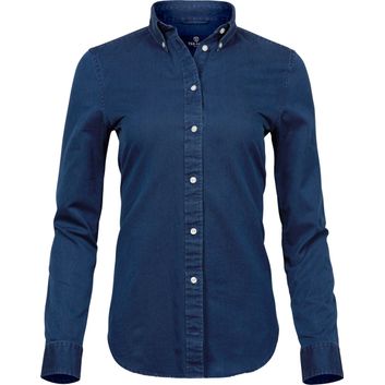 Tee Jays Ladies' Casual Twill Shirt Indigo