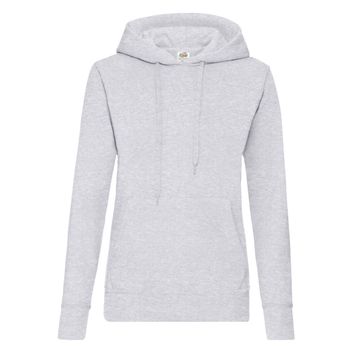 Fruit Of The Loom Ladies' Classic Hooded Sweat Heather Grey