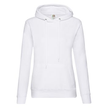 Fruit Of The Loom Ladies' Classic Hooded Sweat White