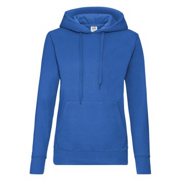 Fruit Of The Loom Ladies' Classic Hooded Sweat Royal