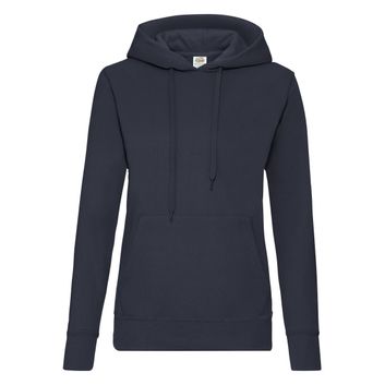 Fruit Of The Loom Ladies' Classic Hooded Sweat Deep Navy