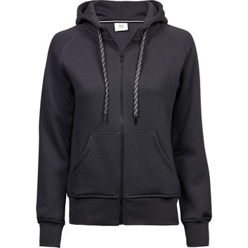 Tee Jays Ladies' Fashion Full Zip Hooded Sweat Dark Grey