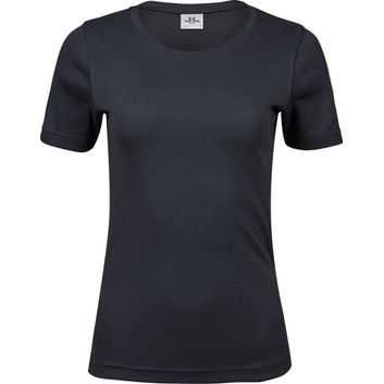 Tee Jays Ladies' Interlock Tee Dark Grey