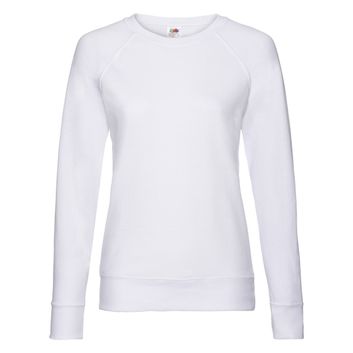 Fruit Of The Loom Ladies' Lightweight Raglan Sweat White
