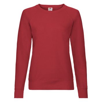 Fruit Of The Loom Ladies' Lightweight Raglan Sweat Red