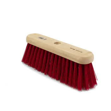 12" Flat Top PVC Broom - Red