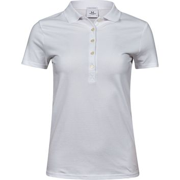 Tee Jays Ladies' Luxury Stretch Polo White