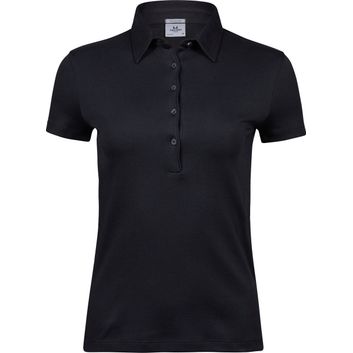 Tee Jays Ladies' Pima Cotton Polo Black