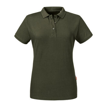 Russell Pure Organic Ladies' Polo Dark Olive