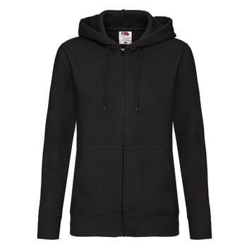 Fruit Of The Loom Ladies' Premium Hooded Sweat Jacket Black