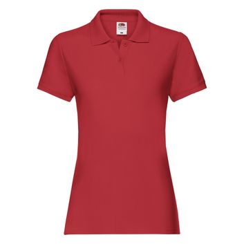 Fruit Of The Loom Ladies' Premium Polo Red