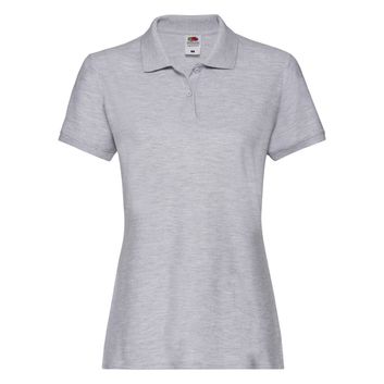 Fruit Of The Loom Ladies' Premium Polo Heather Grey