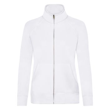 Fruit Of The Loom Ladies' Premium Sweat Jacket White