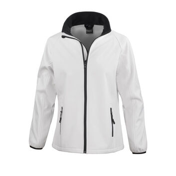Result Core Ladies' Printable Softshell Jacket White/Black