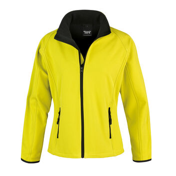 Result Core Ladies' Printable Softshell Jacket Yellow/Black