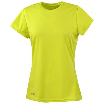 Spiro Ladies' Quick Dry Short Sleeve T-Shirt Lime