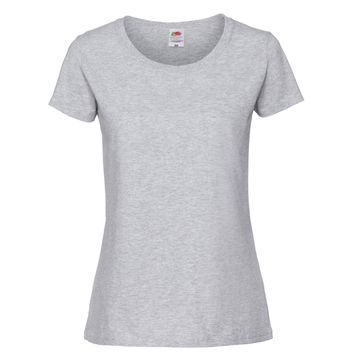 Fruit Of The Loom Ladies' Ring Spun Premium T-Shirt Heather Grey