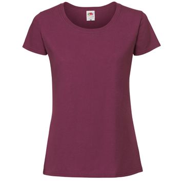 Fruit Of The Loom Ladies' Ring Spun Premium T-Shirt Burgundy