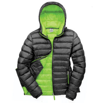 Result Urban Outdoor Wear Ladies' Snow Bird Padded Jacket Black/Lime Green