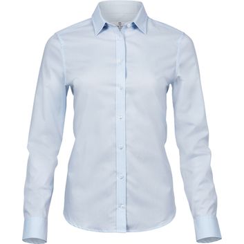 Tee Jays Ladies' Stretch Luxury Shirt Light Blue