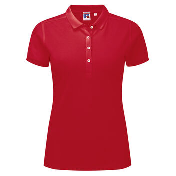 Russell Ladies' Stretch Polo Classic Red