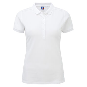 Russell Ladies' Stretch Polo White