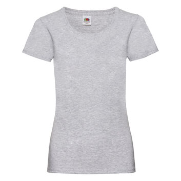 Fruit Of The Loom Ladies' Valueweight T-Shirt Heather Grey