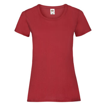 Fruit Of The Loom Ladies' Valueweight T-Shirt Red