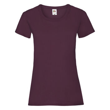 Fruit Of The Loom Ladies' Valueweight T-Shirt Burgundy