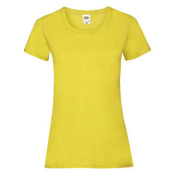 Fruit Of The Loom Ladies' Valueweight T-Shirt Yellow