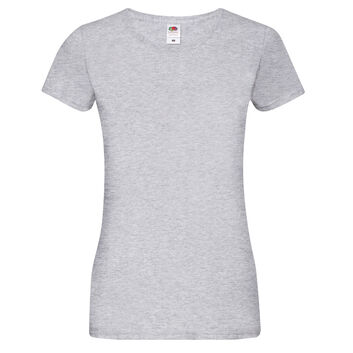 Fruit Of The Loom Lady-Fit Sofspun® T-Shirt Light Graphite