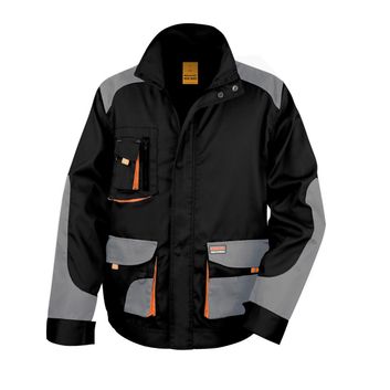 WORK-GUARD by Result Lite Jacket Black/Grey/Orange