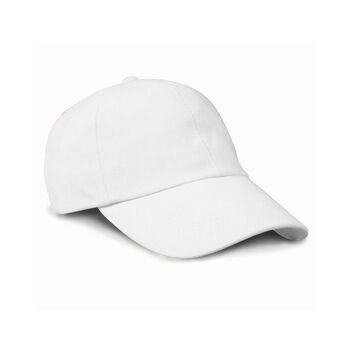 Result Headwear Low Profile Brushed Cotton Cap White
