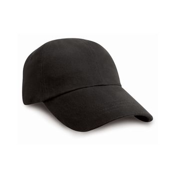 Result Headwear Low Profile Brushed Cotton Cap Black