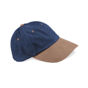 Beechfield  Low Profile Heavy Brushed Cotton Cap French Navy/ Taupe