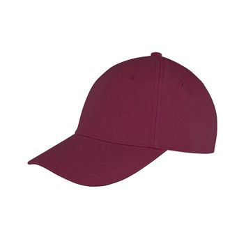 Result Core Memphis 6 Panel Brushed Cotton Low Profile Cap Burgundy