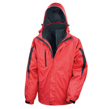 Result Men's 3-in-1 Journey Jacket with softshell inner Red/Black