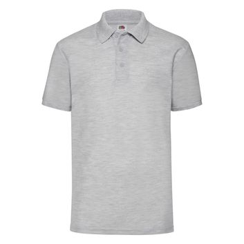 Fruit Of The Loom Men's 65/35 Polo Heather Grey