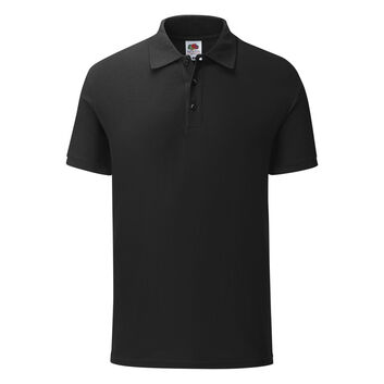 Fruit Of The Loom Men's 65/35 Tailored Fit Polo Black
