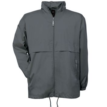 B&amp;C Men's Air Windbreaker Jacket Dark Grey