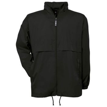 B&amp;C Men's Air Windbreaker Jacket Black