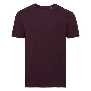 Russell Pure Organic Men's Authentic Tee Pure Organic Burgundy