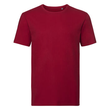Russell Pure Organic Men's Authentic Tee Pure Organic Classic Red
