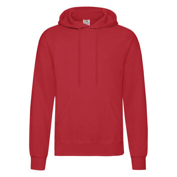 Fruit Of The Loom Men's Classic Hooded Sweat Red