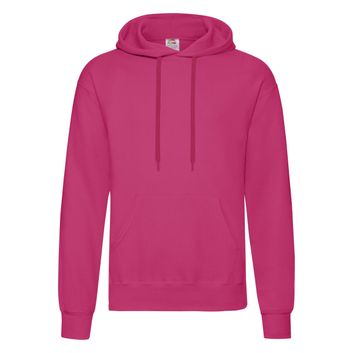 Fruit Of The Loom Men's Classic Hooded Sweat Fuchsia