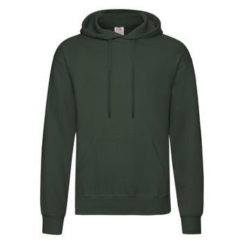 Fruit Of The Loom Men's Classic Hooded Sweat Bottle Green