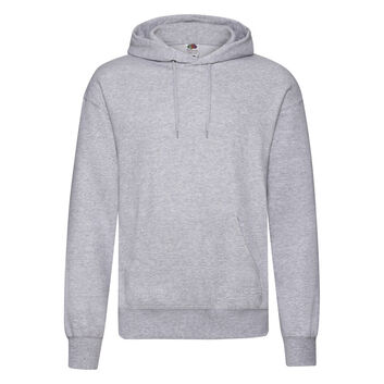 Fruit Of The Loom Men's Classic Hooded Sweat Heather Grey