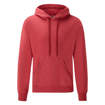 Fruit Of The Loom Men's Classic Hooded Sweat Vintage Heather Red
